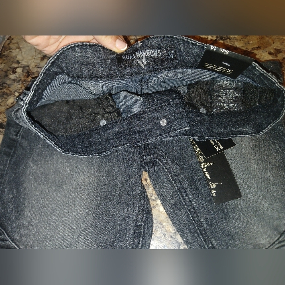 Road narrow size 14 black rinse boys jeans. Nyc. Designed and crafted .new - Picture 9 of 9